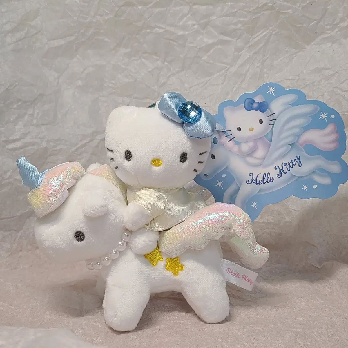 希少激レア ハローキティ ぬいぐるみ ユニコーン レインボー ウイング